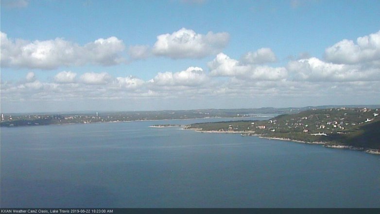 Lake Travis webcam, August 22, 2019 9:25 AM CT