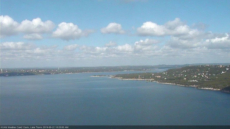 Lake Travis webcam, August 22, 2019 9:30 AM CT