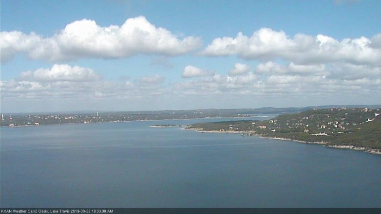 Lake Travis webcam, August 22, 2019 9:35 AM CT
