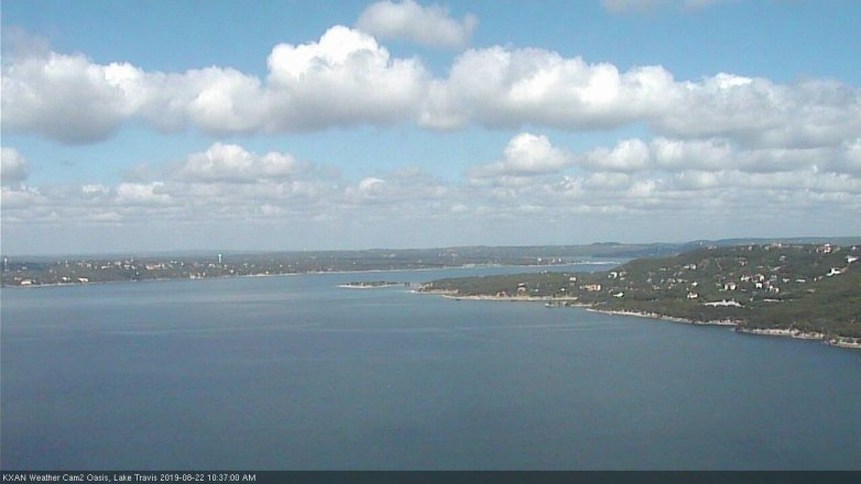 Lake Travis webcam, August 22, 2019 9:40 AM CT