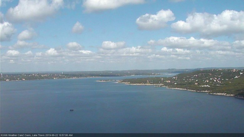 Lake Travis webcam, August 22, 2019 10:00 AM CT