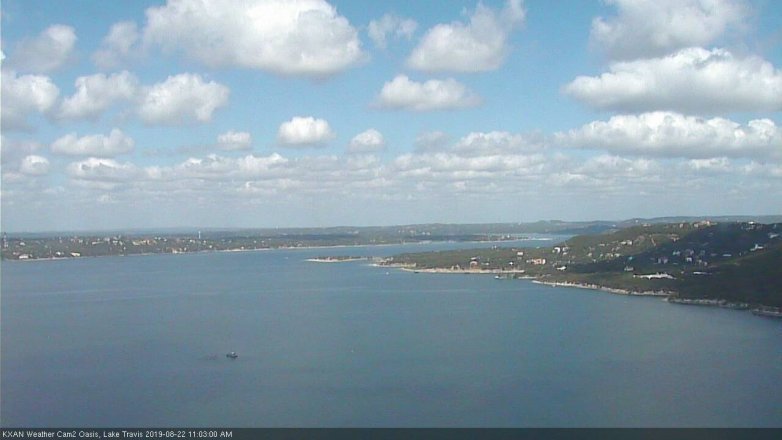 Lake Travis webcam, August 22, 2019 10:05 AM CT