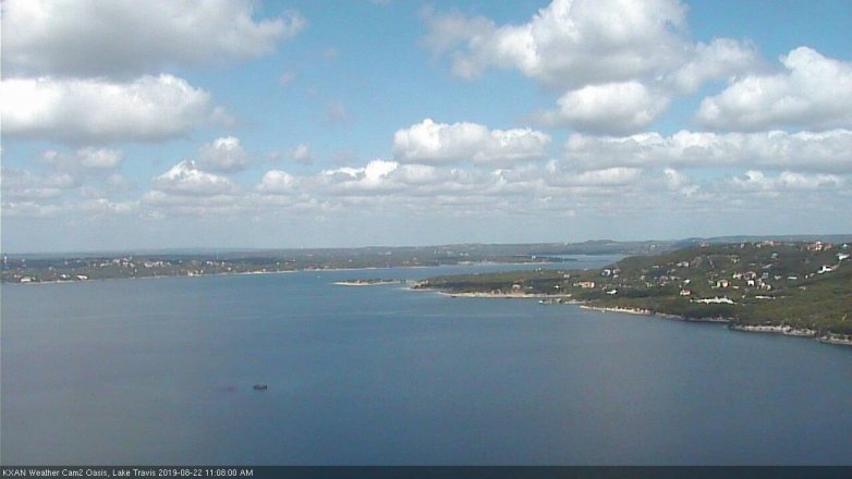 Lake Travis webcam, August 22, 2019 10:10 AM CT