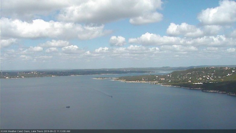 Lake Travis webcam, August 22, 2019 10:15 AM CT