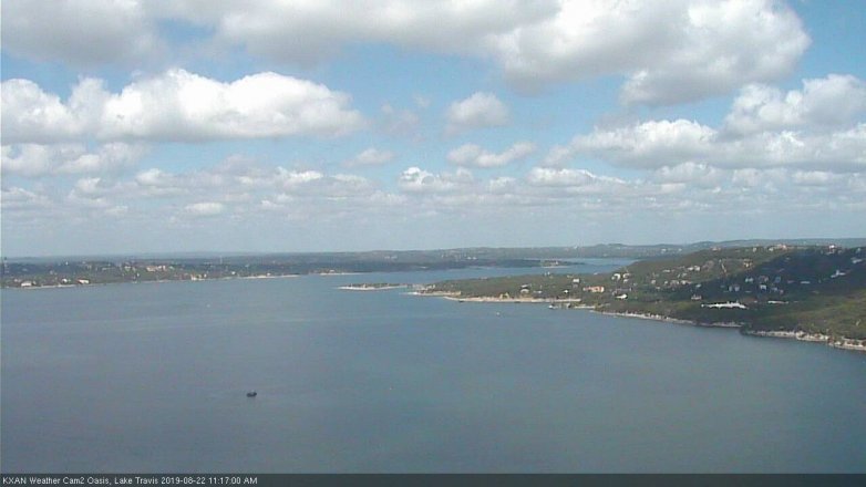 Lake Travis webcam, August 22, 2019 10:20 AM CT