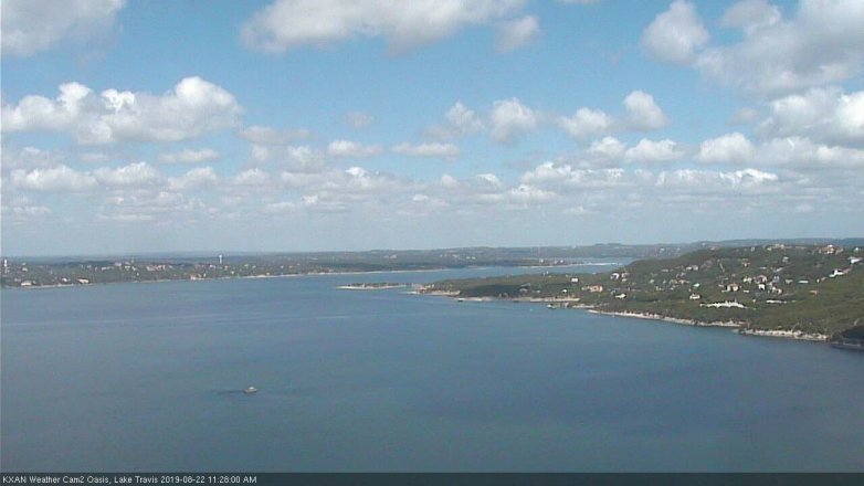 Lake Travis webcam, August 22, 2019 10:30 AM CT