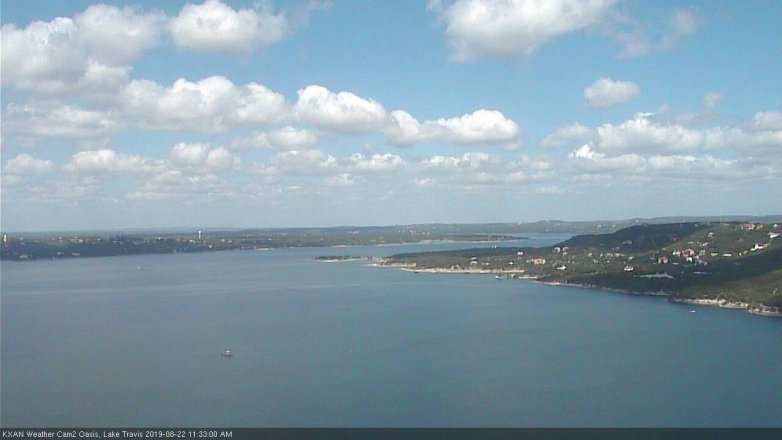 Lake Travis webcam, August 22, 2019 10:35 AM CT