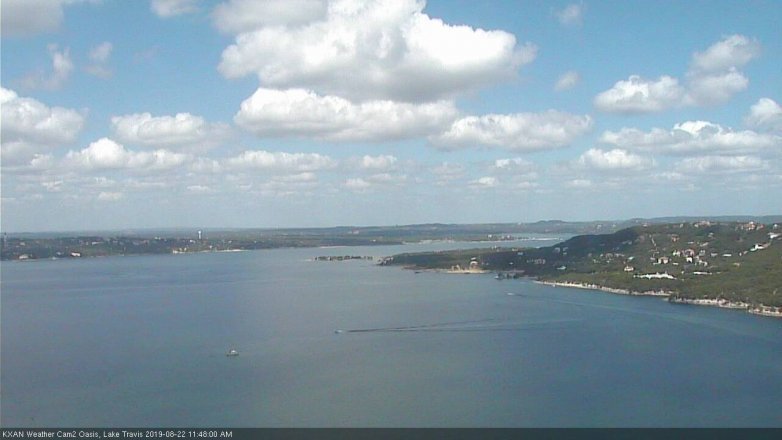 Lake Travis webcam, August 22, 2019 10:50 AM CT