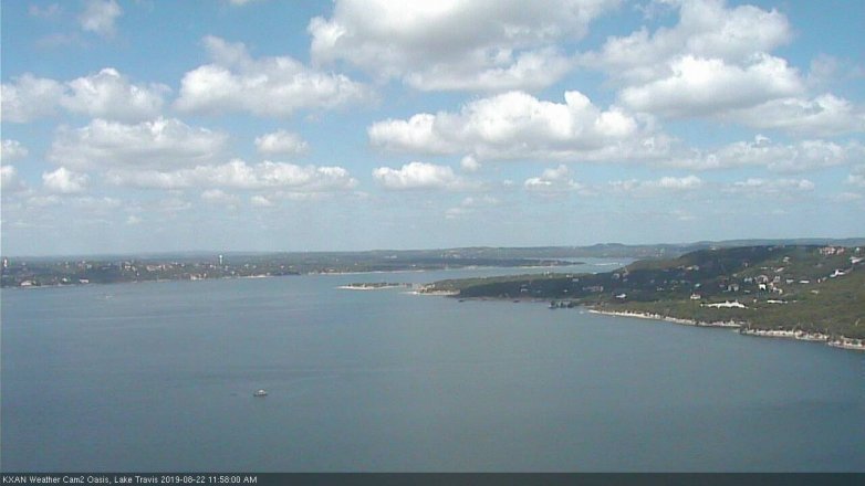 Lake Travis webcam, August 22, 2019 11:00 AM CT
