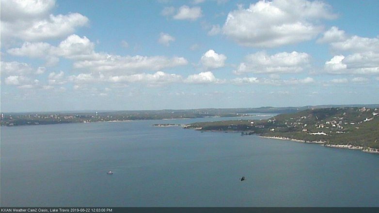 Lake Travis webcam, August 22, 2019 11:05 AM CT