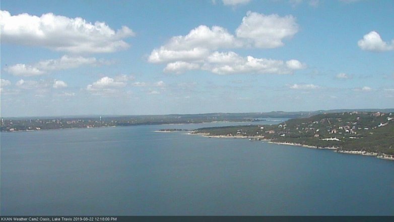 Lake Travis webcam, August 22, 2019 11:20 AM CT