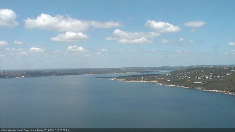 Lake Travis webcam, August 22, 2019 11:25 AM CT