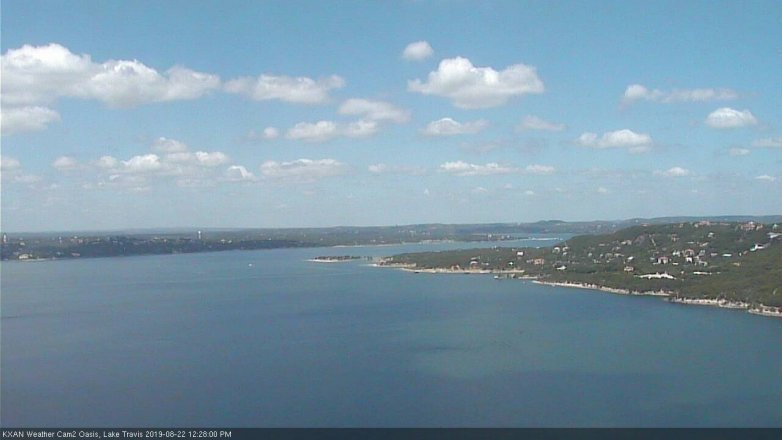 Lake Travis webcam, August 22, 2019 11:30 AM CT