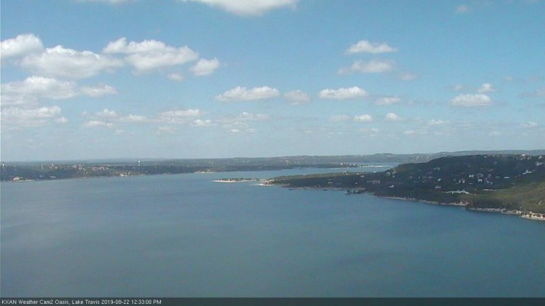 Lake Travis webcam, August 22, 2019 11:35 AM CT
