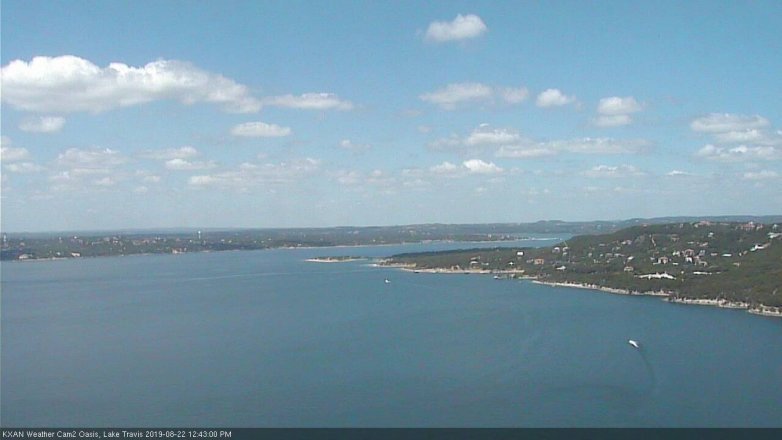 Lake Travis webcam, August 22, 2019 11:45 AM CT
