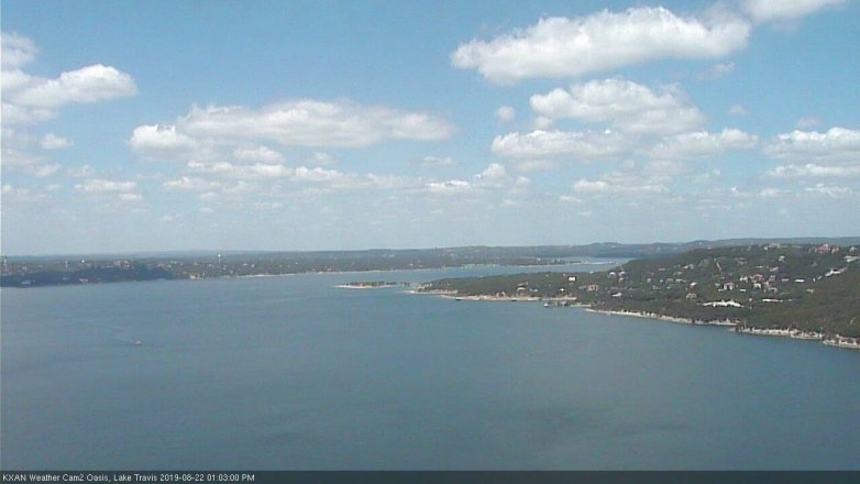 Lake Travis webcam, August 22, 2019 12:05 PM CT
