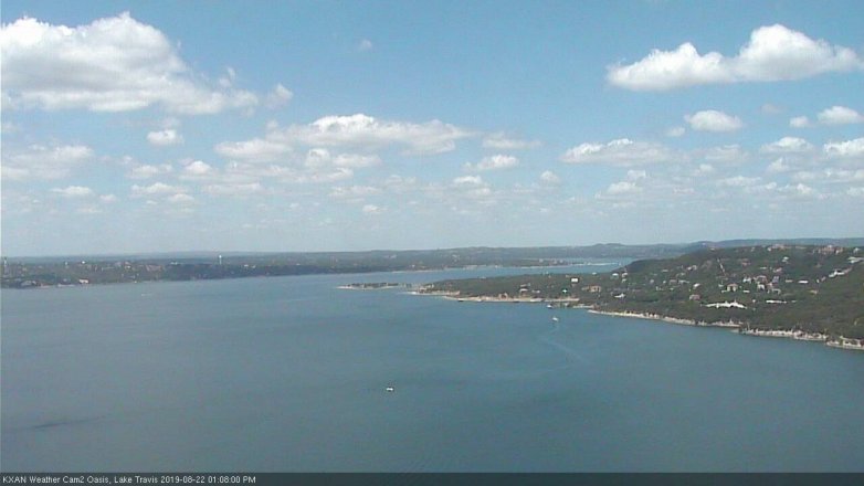 Lake Travis webcam, August 22, 2019 12:10 PM CT