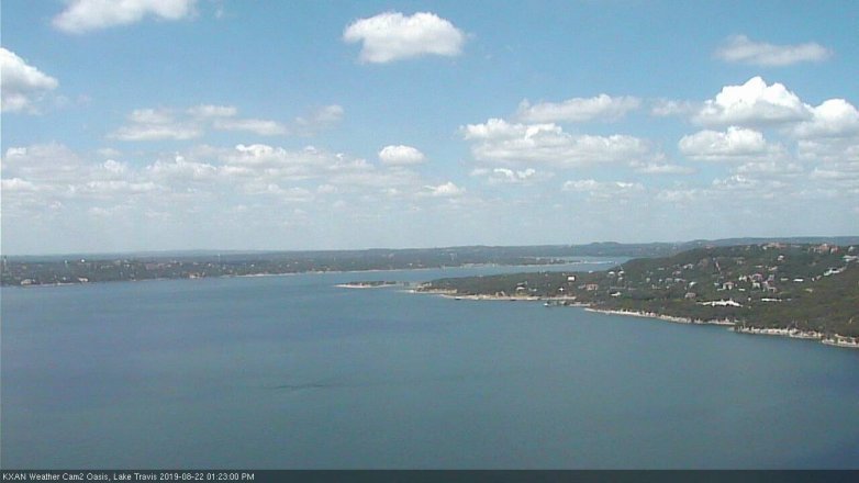 Lake Travis webcam, August 22, 2019 12:25 PM CT