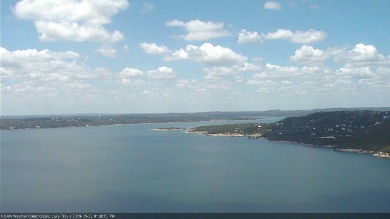 Lake Travis webcam, August 22, 2019 12:40 PM CT