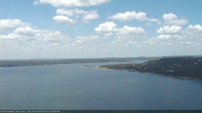 Lake Travis webcam, August 22, 2019 12:45 PM CT