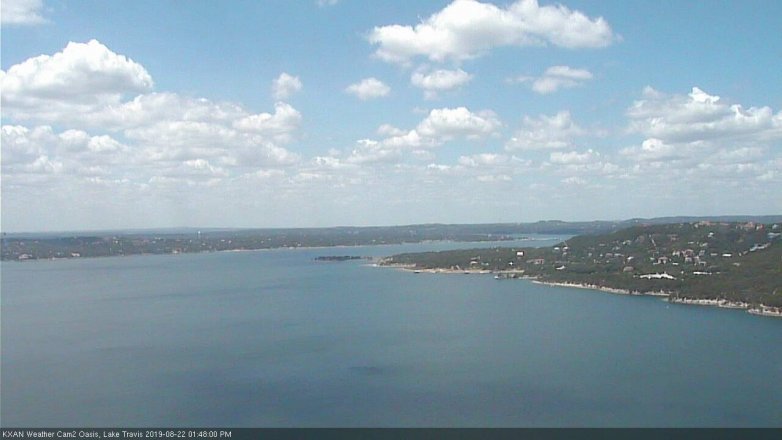 Lake Travis webcam, August 22, 2019 12:50 PM CT