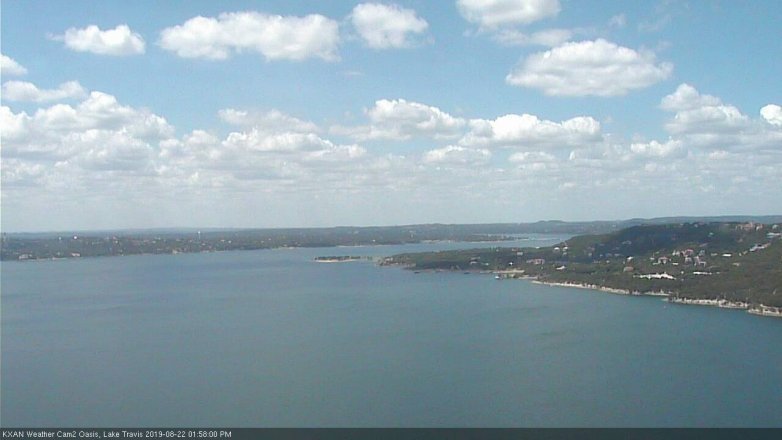 Lake Travis webcam, August 22, 2019 1:00 PM CT