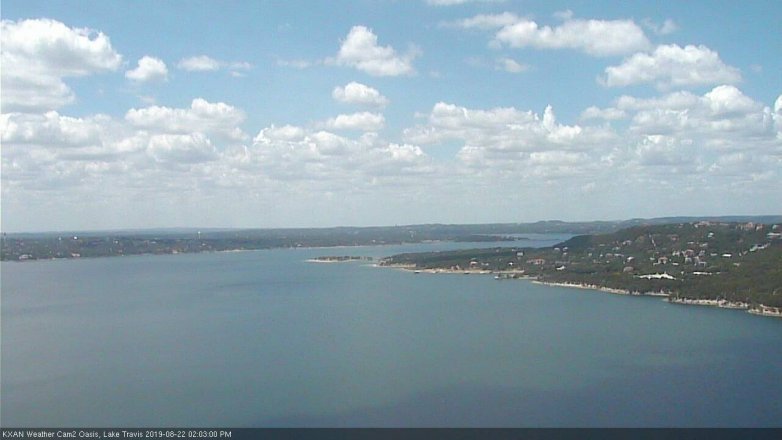 Lake Travis webcam, August 22, 2019 1:05 PM CT