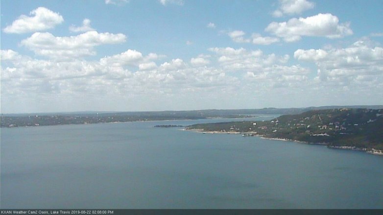 Lake Travis webcam, August 22, 2019 1:10 PM CT