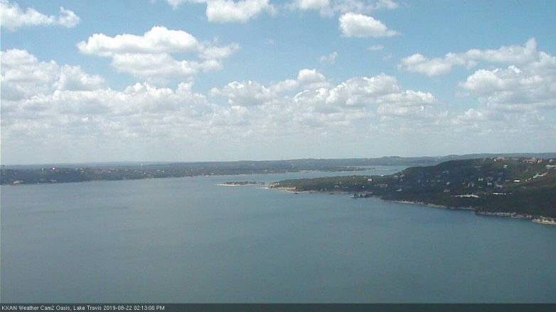 Lake Travis webcam, August 22, 2019 1:15 PM CT