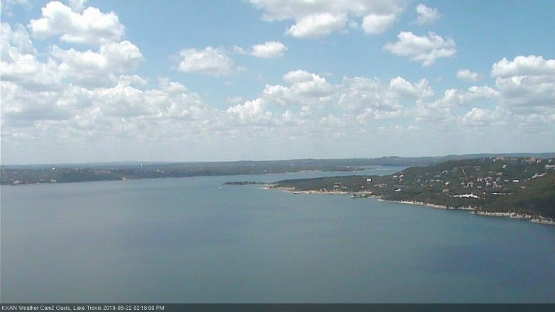 Lake Travis webcam, August 22, 2019 1:20 PM CT