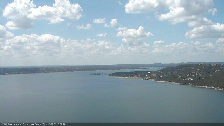 Lake Travis webcam, August 22, 2019 1:45 PM CT