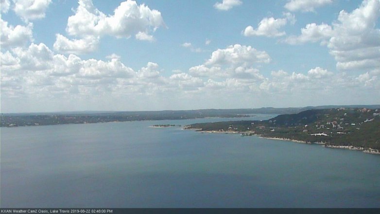 Lake Travis webcam, August 22, 2019 1:50 PM CT