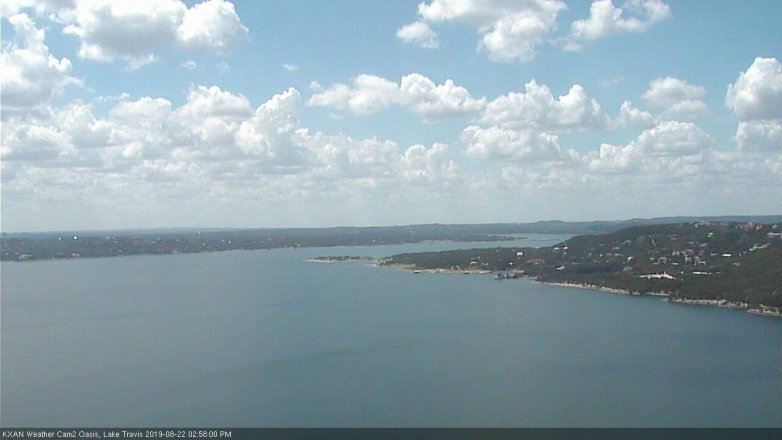 Lake Travis webcam, August 22, 2019 2:00 PM CT