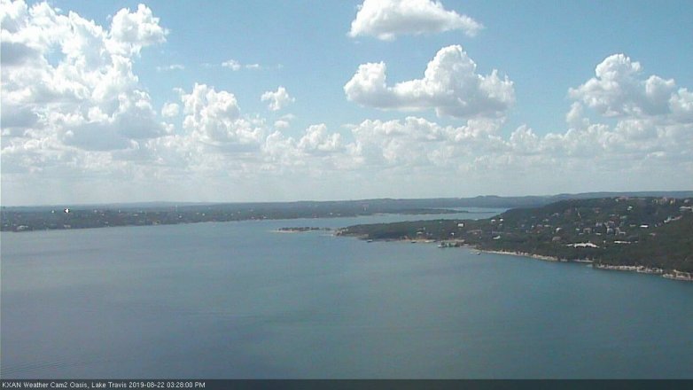 Lake Travis webcam, August 22, 2019 2:30 PM CT