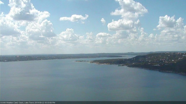 Lake Travis webcam, August 22, 2019 2:35 PM CT
