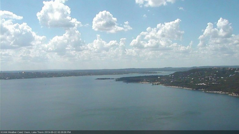 Lake Travis webcam, August 22, 2019 2:40 PM CT