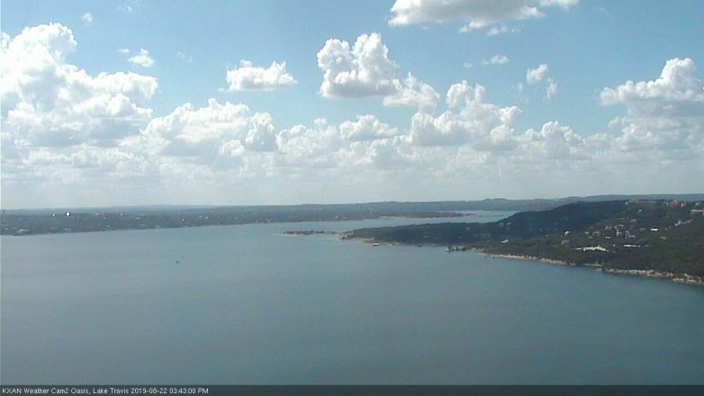 Lake Travis webcam, August 22, 2019 2:45 PM CT