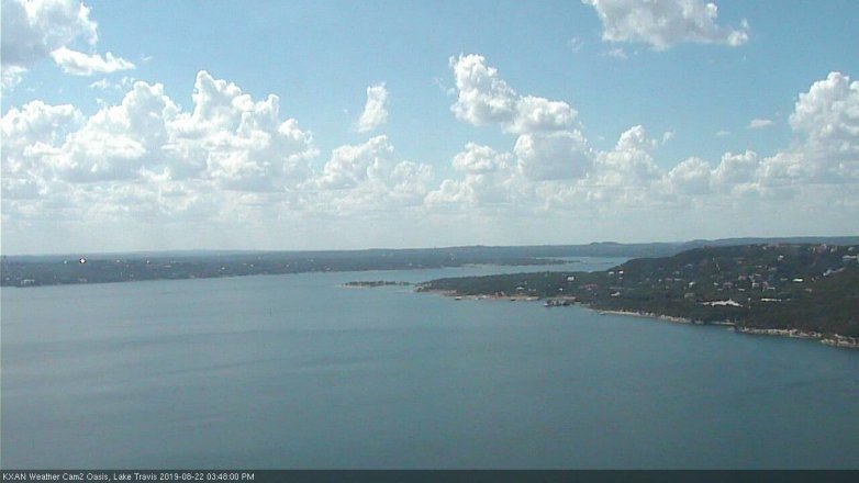 Lake Travis webcam, August 22, 2019 2:50 PM CT