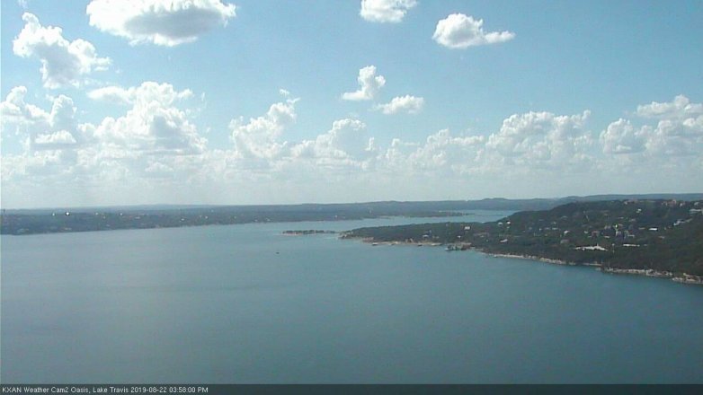 Lake Travis webcam, August 22, 2019 3:00 PM CT