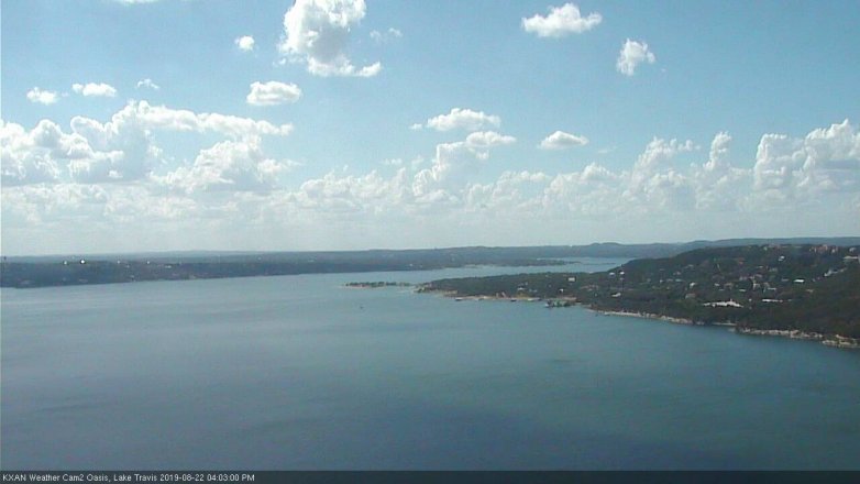 Lake Travis webcam, August 22, 2019 3:05 PM CT