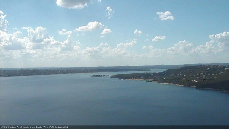 Lake Travis webcam, August 22, 2019 3:10 PM CT