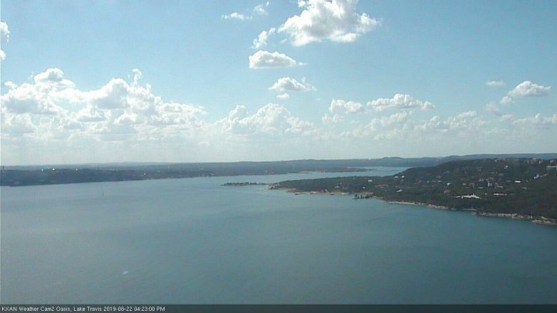 Lake Travis webcam, August 22, 2019 3:25 PM CT