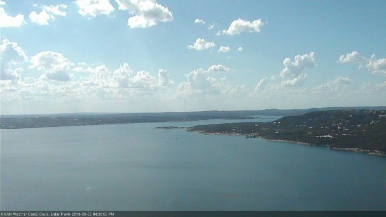 Lake Travis webcam, August 22, 2019 3:35 PM CT