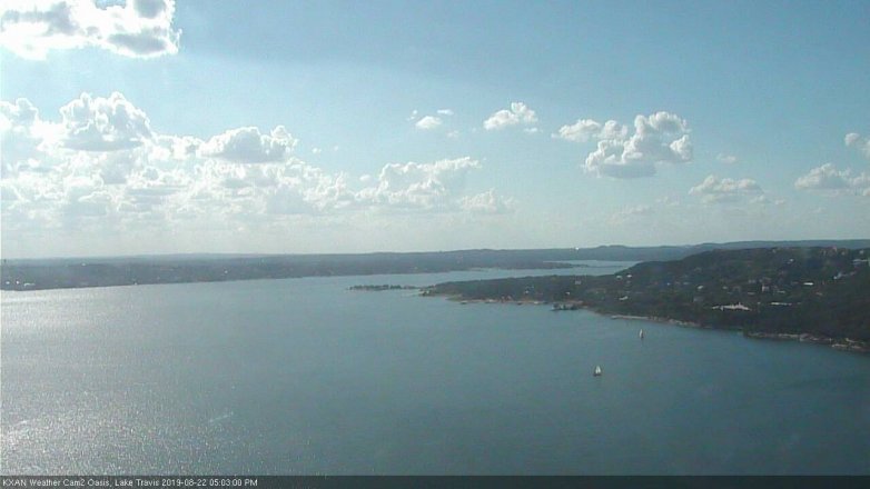 Lake Travis webcam, August 22, 2019 4:05 PM CT