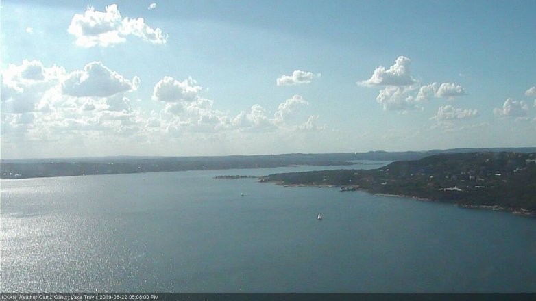 Lake Travis webcam, August 22, 2019 4:10 PM CT