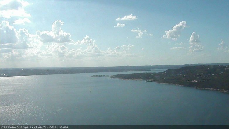 Lake Travis webcam, August 22, 2019 4:15 PM CT
