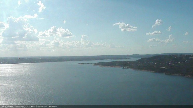 Lake Travis webcam, August 22, 2019 4:20 PM CT