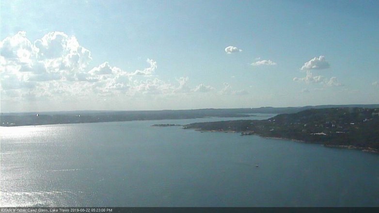 Lake Travis webcam, August 22, 2019 4:25 PM CT