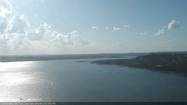 Lake Travis webcam, August 22, 2019 4:35 PM CT