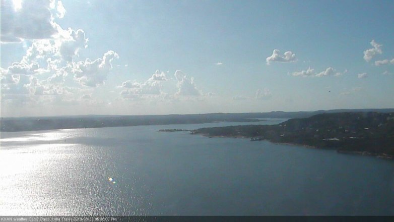 Lake Travis webcam, August 22, 2019 4:40 PM CT